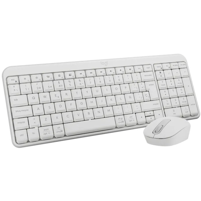 Logitech MK250 Combo de Teclado y Ratón Inalámbrico Bluetooth Blanco Hueso